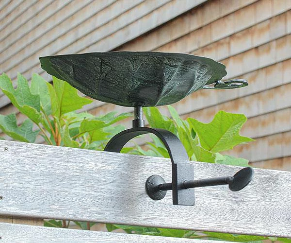 Aspen Leaf Bird Bath With Over Rail Bracket 5 Aspen Leaf Bird Bath With Over Rail Bracket - Image 3