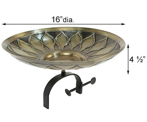 African Daisy Bird Bath With Over Rail Bracket 6 African Daisy Bird Bath With Over Rail Bracket - Image 4