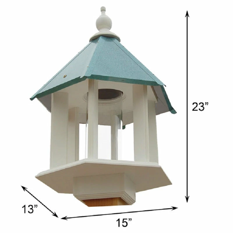 Azalea Bird Feeder With Verdigris Roof 4 Azalea Bird Feeder With Verdigris Roof - Image 2