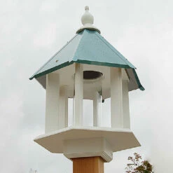 Azalea Bird Feeder With Verdigris Roof