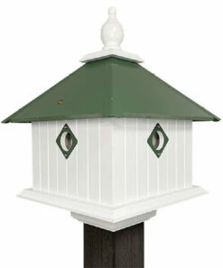Carriage Bird House With Spruce Green Roof