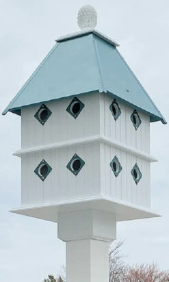 Manor Bird House With Verdigris Roof