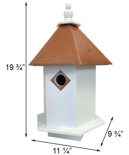 Sycamore Bird House With Hammered Copper Colored Roof 4 Sycamore Bird House With Hammered Copper Colored Roof - Image 2