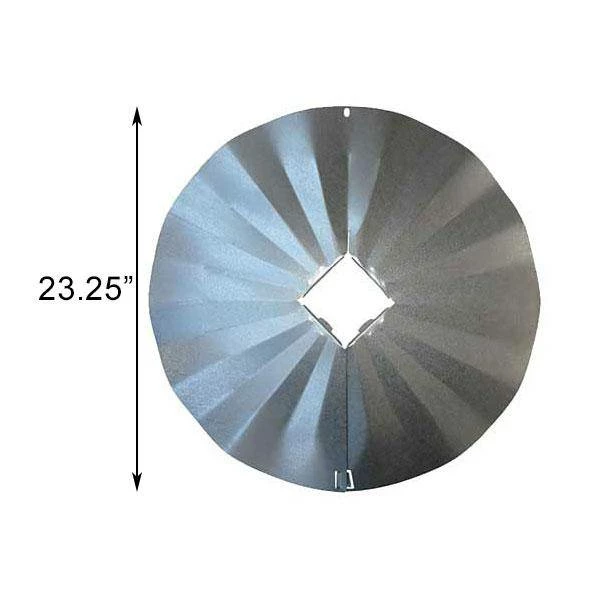 Post Mounted 23.25" Galvanized Squirrel Baffle 4 Post Mounted 23.25" Galvanized Squirrel Baffle - Image 2