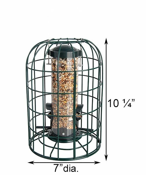 ESSCHERT DESIGN Caged Tube Bird Feeder 6 ESSCHERT DESIGN Caged Tube Bird Feeder - Image 4