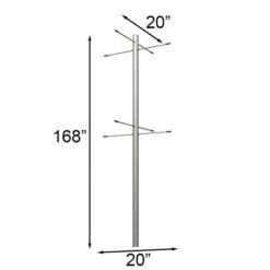 Wild Bird Lover's Aluminum Pole For 8 Gourds, 4 Over 4 12 Wild Bird Lover's Aluminum Pole For 8 Gourds, 4 Over 4 -US Poultry Supplies Sales Store HF 25459 7 lg