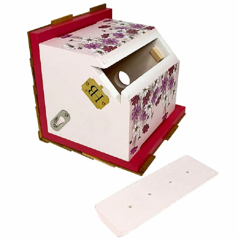 Hanging Wren House With Floral Print 6 Hanging Wren House With Floral Print - Image 4