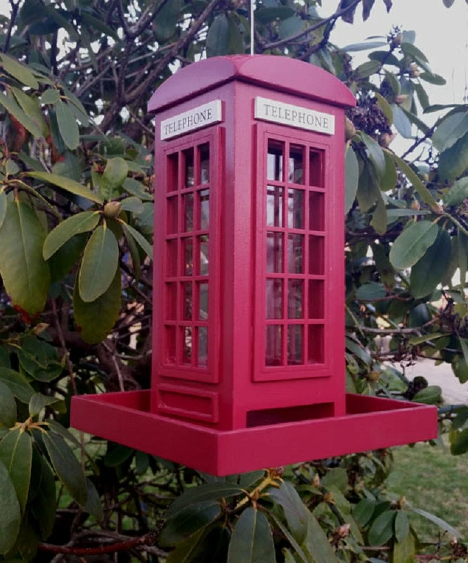 Telephone Booth Bird Feeder 5 Telephone Booth Bird Feeder - Image 3