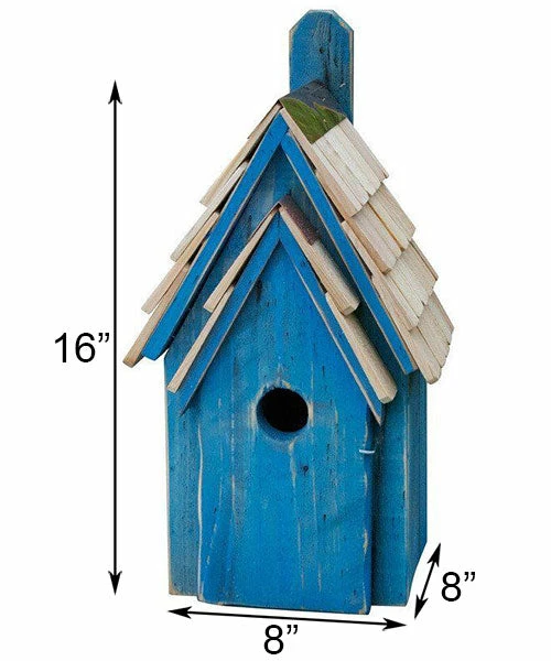 Bluebird Manor Bird House, Blue 4 Bluebird Manor Bird House, Blue - Image 2