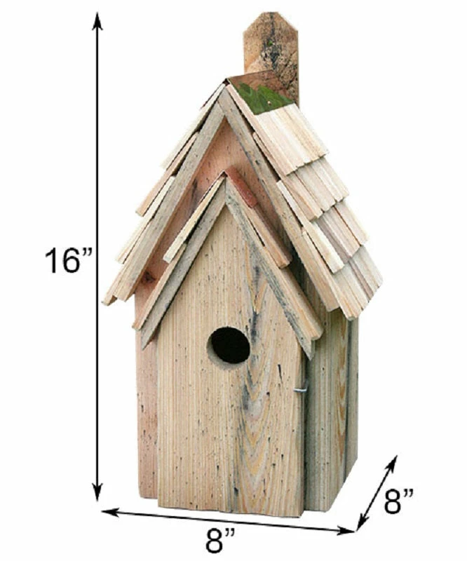 Bluebird Manor Bird House, Natural 4 Bluebird Manor Bird House, Natural - Image 2