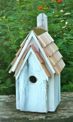Bluebird Manor Bird House, Antique White