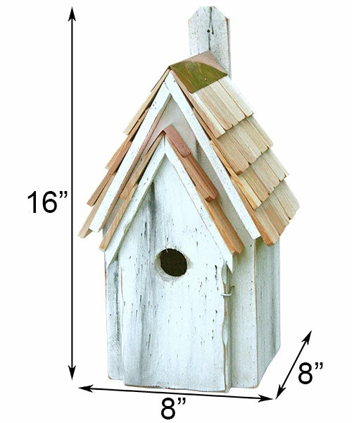 Bluebird Manor Bird House, Antique White 4 Bluebird Manor Bird House, Antique White - Image 2