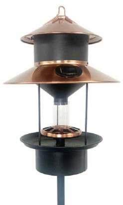 Modern Farmhouse Solar Gaslight Style Bird Feeder