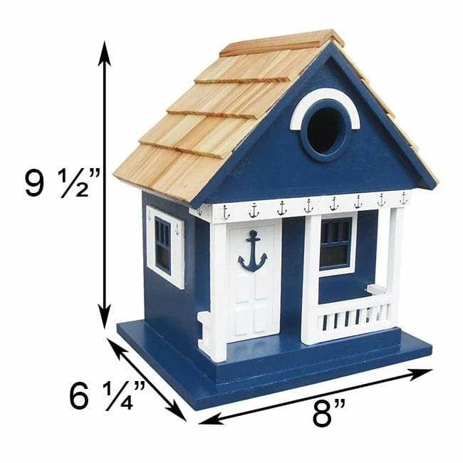 Anchor Cottage Navy Blue Bird House 4 Anchor Cottage Navy Blue Bird House - Image 2
