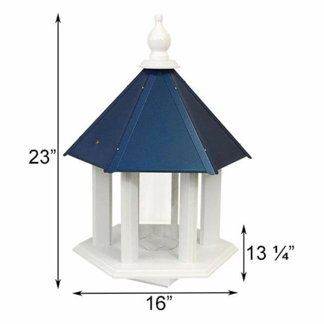 Azalea Bird Feeder With Cobalt Blue Roof 4 Azalea Bird Feeder With Cobalt Blue Roof - Image 2