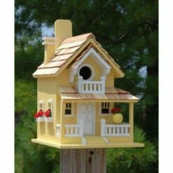 Backyard Cottage Bird House, Yellow