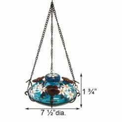 Bloom Botanica Hummingbird Feeder With Perch, Aqua 5 Bloom Botanica Hummingbird Feeder With Perch, Aqua -US Poultry Supplies Sales Store bloom botanica hummingbird feeder perch aqua 25 01 50 00 bird feeders parasol birdhousesandbaths 518