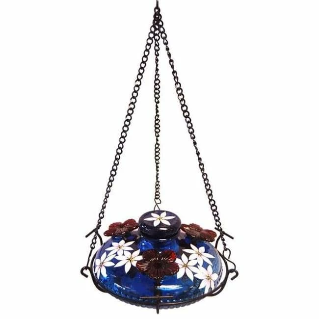 Bloom Botanica Hummingbird Feeder With Perch, Blue 3 Bloom Botanica Hummingbird Feeder With Perch, Blue
