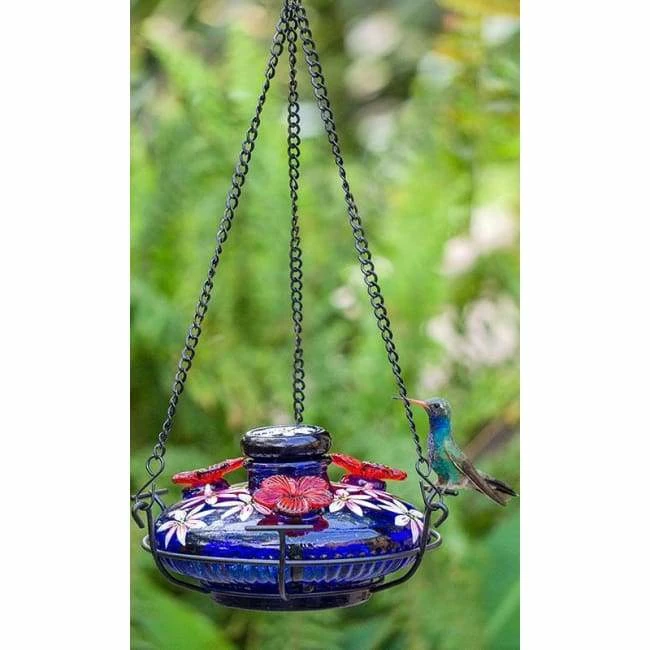 Bloom Botanica Hummingbird Feeder With Perch, Blue 5 Bloom Botanica Hummingbird Feeder With Perch, Blue - Image 3