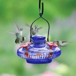 Bloom Hummingbird Feeder, Blue