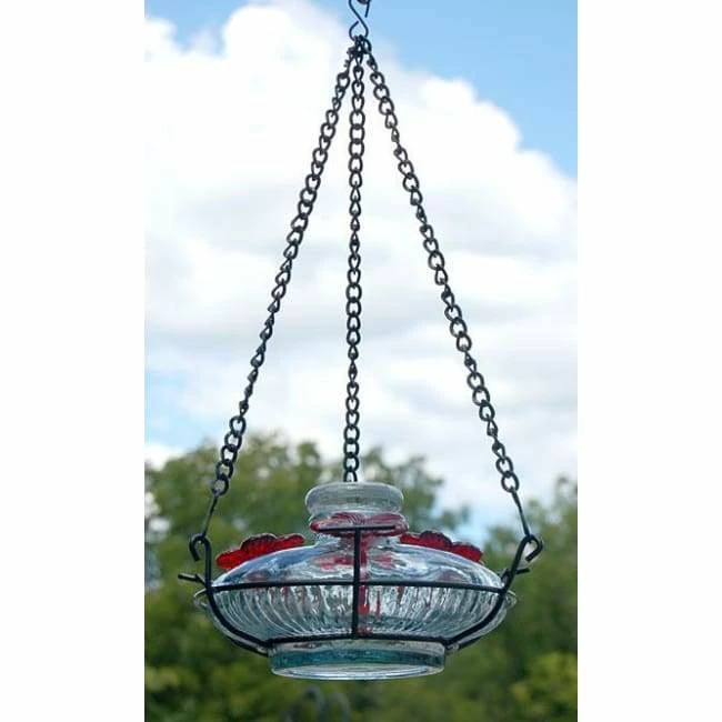 Bloom Hummingbird Feeder With Perch, Clear 3 Bloom Hummingbird Feeder With Perch, Clear