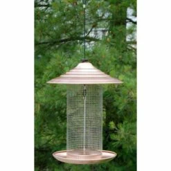 Brushed Copper Sunflower Seed Bird Feeder