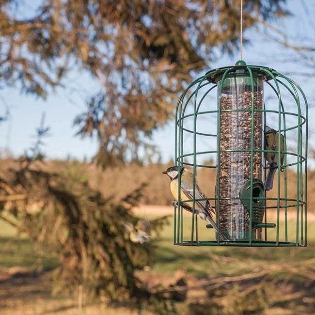 ESSCHERT DESIGN Caged Tube Bird Feeder 4 ESSCHERT DESIGN Caged Tube Bird Feeder - Image 2