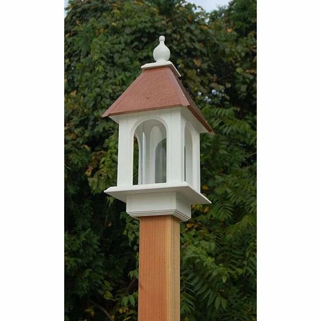 Camellia Bird Feeder With Hammered Copper Colored Metal Roof 3 Camellia Bird Feeder With Hammered Copper Colored Metal Roof