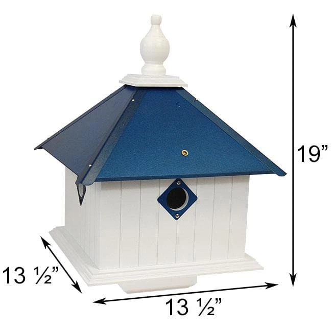 Carriage Bird House With Cobolt Blue Roof 4 Carriage Bird House With Cobolt Blue Roof - Image 2