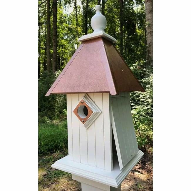 Cathedral Bird House With Hammered Copper Colored Metal Roof 5 Cathedral Bird House With Hammered Copper Colored Metal Roof - Image 3