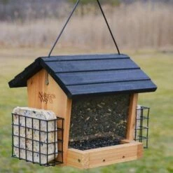 Cedar Hopper Bird Feeder With Suet Cages, Small 8 Cedar Hopper Bird Feeder With Suet Cages, Small -US Poultry Supplies Sales Store cedar hopper bird feeder suet cages small 25 01 50 00 feeders natures birdhousesandbaths 258