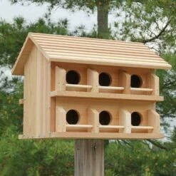 Purple Martin House With Round Entrance Holes - 12 Rooms