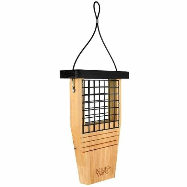 Cedar Suet Feeder With Tail Prop 3 Cedar Suet Feeder With Tail Prop