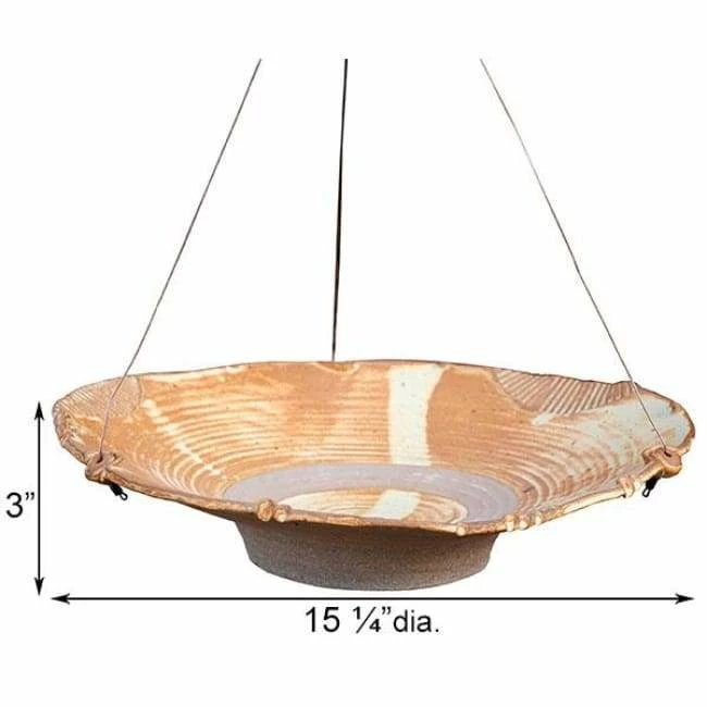 Ceramic Large Bird Bath, Butternut 3 Ceramic Large Bird Bath, Butternut - Image 2