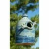 Ceramic Medium Bird House, French Blue 2 Ceramic Medium Bird House, French Blue -US Poultry Supplies Sales Store ceramic french blue medium bird house 25 01 50 00 anthony stoneware birdhousesandbaths 419