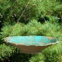 Ceramic Large Bird Bath, Teal