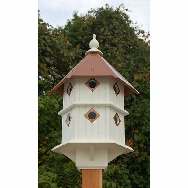 Chateau Bird House With Hammered Copper Colored Metal Roof 3 Chateau Bird House With Hammered Copper Colored Metal Roof