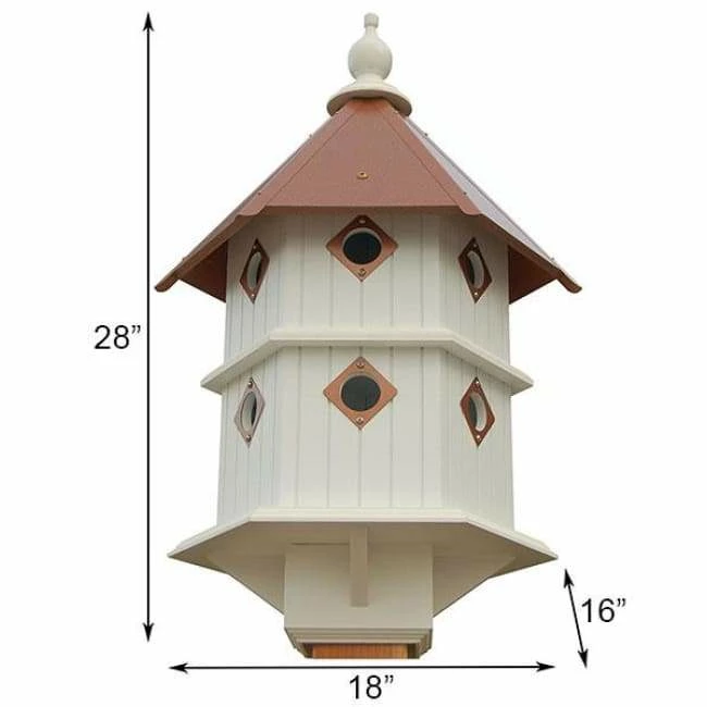 Chateau Bird House With Hammered Copper Colored Metal Roof 4 Chateau Bird House With Hammered Copper Colored Metal Roof - Image 2