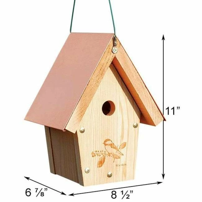Chickadee & Wren House With CopperTop 4 Chickadee & Wren House With CopperTop - Image 2