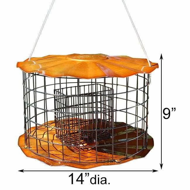 Caged Double Suet Feeder, Copper Colored 4 Caged Double Suet Feeder, Copper Colored - Image 2
