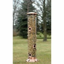 Copper Mega Tube Bird Feeder