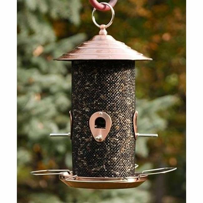 Copper Mixed Seed Mesh Bird Feeder 3 Copper Mixed Seed Mesh Bird Feeder