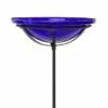 Crackle Glass Bird Bath Bowl With Cradle And Stake, Cobalt 1 Crackle Glass Bird Bath Bowl With Cradle And Stake, Cobalt -US Poultry Supplies Sales Store crackle glass bird bath bowl cradle stake cobalt 50 01 75 00 baths achla birdhousesandbaths 873
