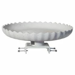 Scalloped Heated Bird Bath With Deck Mount