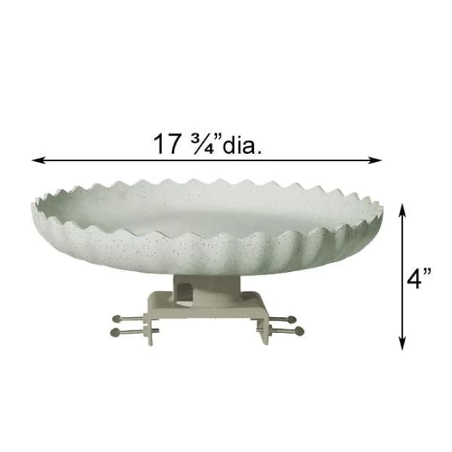 Scalloped Heated Bird Bath With Deck Mount 4 Scalloped Heated Bird Bath With Deck Mount - Image 2