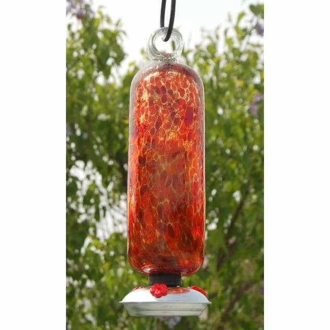 Filigree Hummingbird Feeder, Red Cinnabar 3 Filigree Hummingbird Feeder, Red Cinnabar