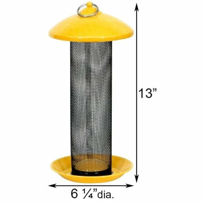 Finch Screen Mesh Yellow Bird Feeder 4 Finch Screen Mesh Yellow Bird Feeder - Image 2