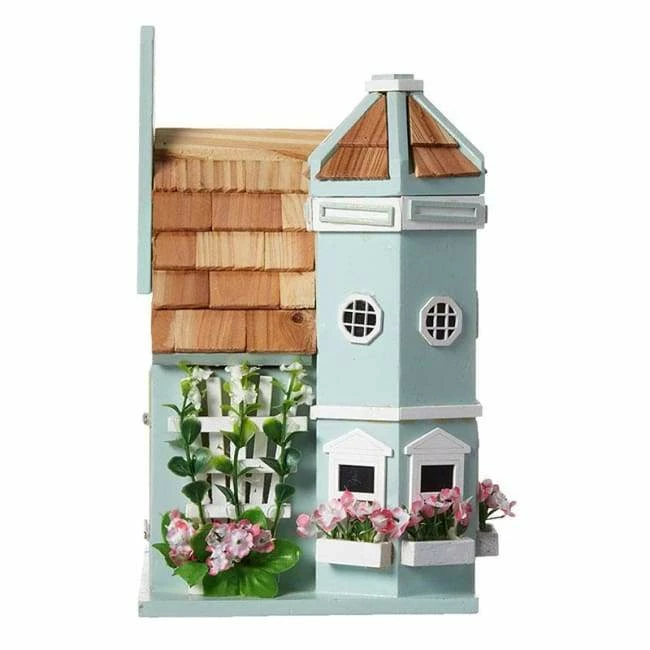 Flower Pot Cottage Bird House, Blue 5 Flower Pot Cottage Bird House, Blue - Image 3