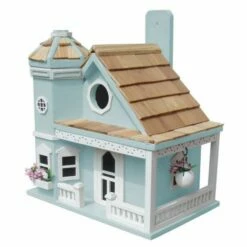 Flower Pot Cottage Bird House, Blue 12 Flower Pot Cottage Bird House, Blue -US Poultry Supplies Sales Store flower pot cottage blue bird house 25 01 50 00 home bazaar birdhousesandbaths 973