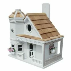 Flower Pot Cottage Bird House, White 7 Flower Pot Cottage Bird House, White -US Poultry Supplies Sales Store flower pot cottage white bird house 25 01 50 00 home bazaar birdhousesandbaths 937